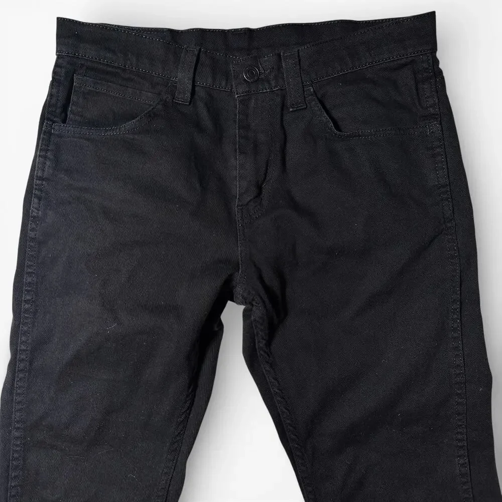 Levis 513 Slim Straight Jeans Mens Actual Size 31x32 Black Denim 80813-0006